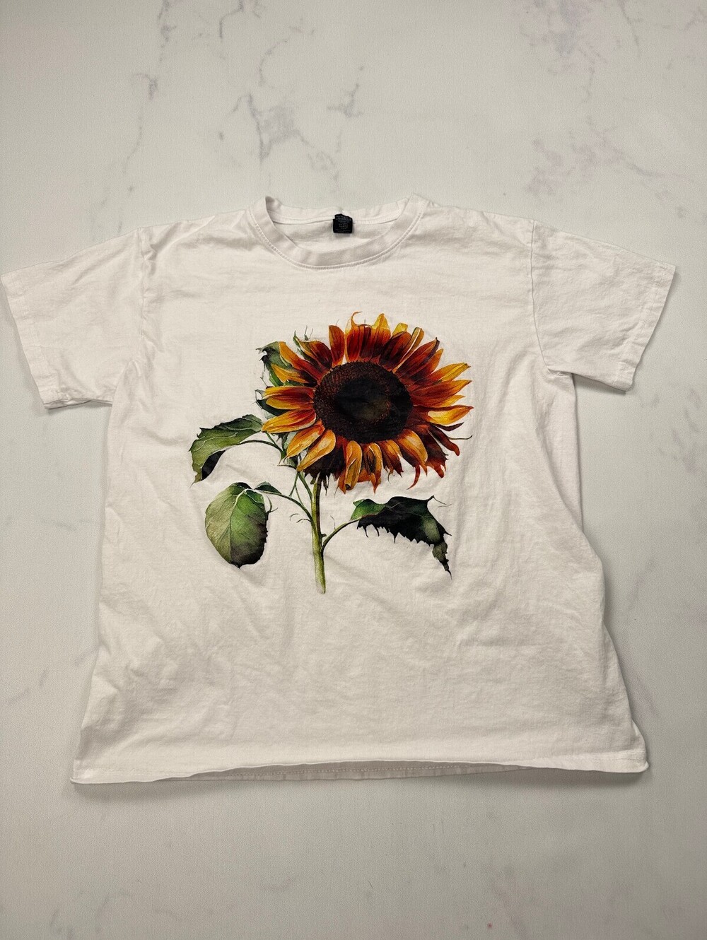 Graphic Tee White Contemporary Printed - Mens M